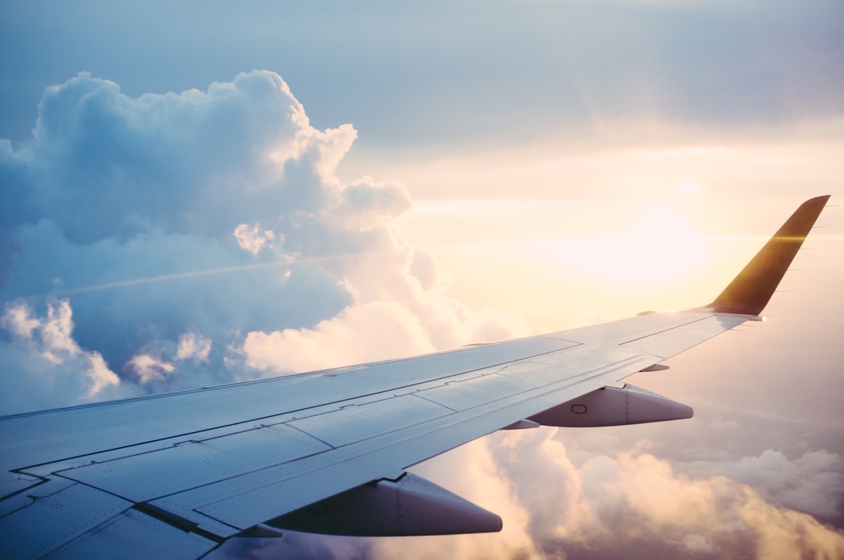 Cinematic aviation scene — single reference photograph for this section